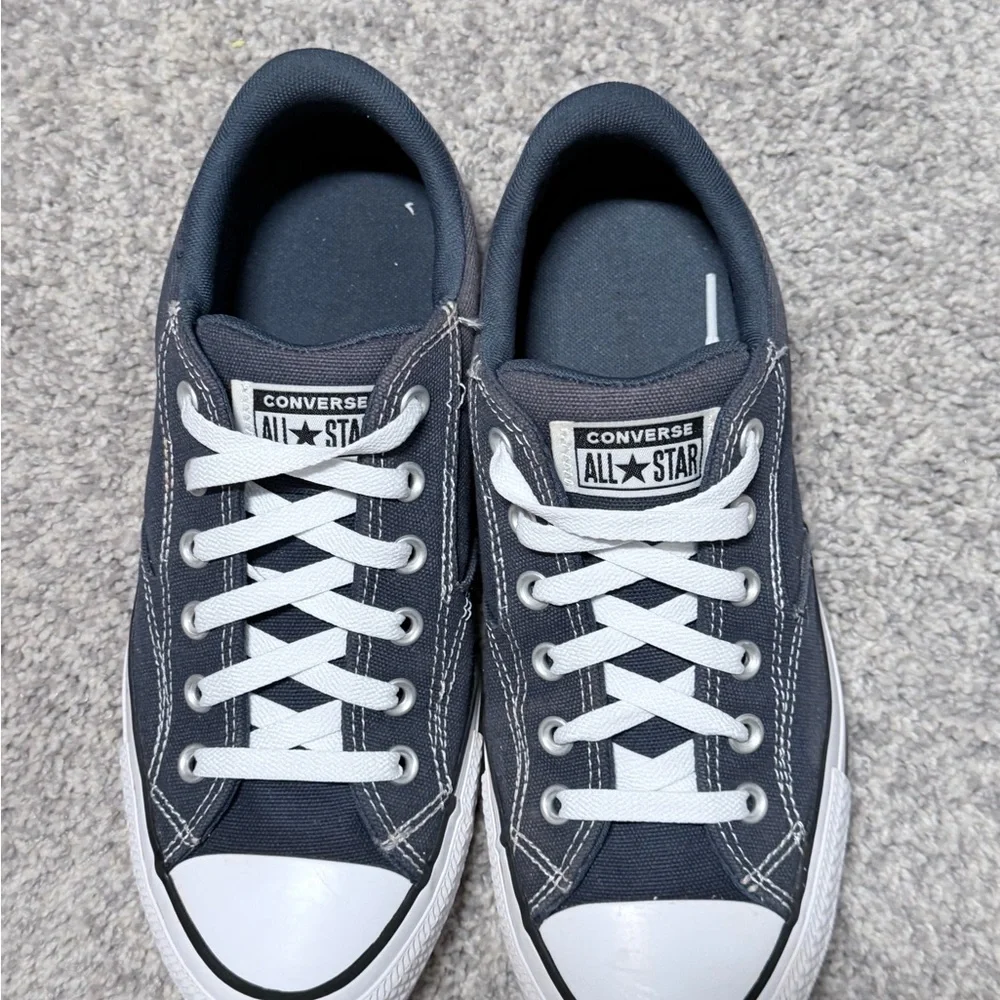Converse All Star Low Top Sneakers Gray Canvas Lace Up Men’s 9 Women’s 11 - Picture 3 of 10